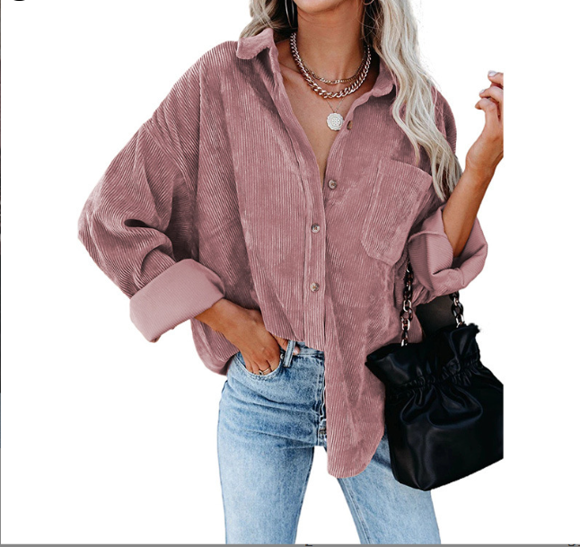 Loose casual corduroy shirt