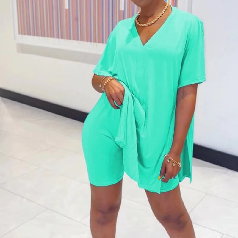 💃NEW V-Neck Tops & Shorts Set💗