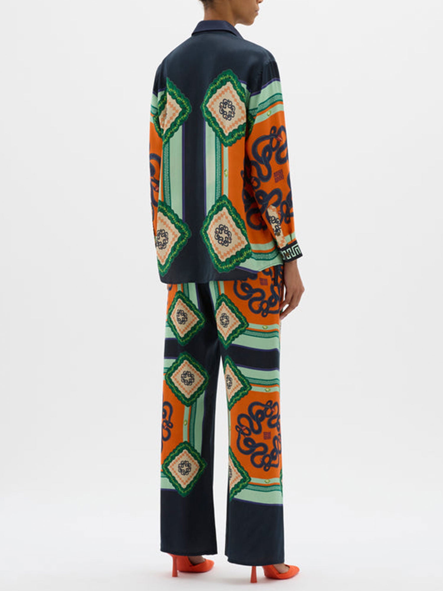 Vibrant Mosaic Print Shirt