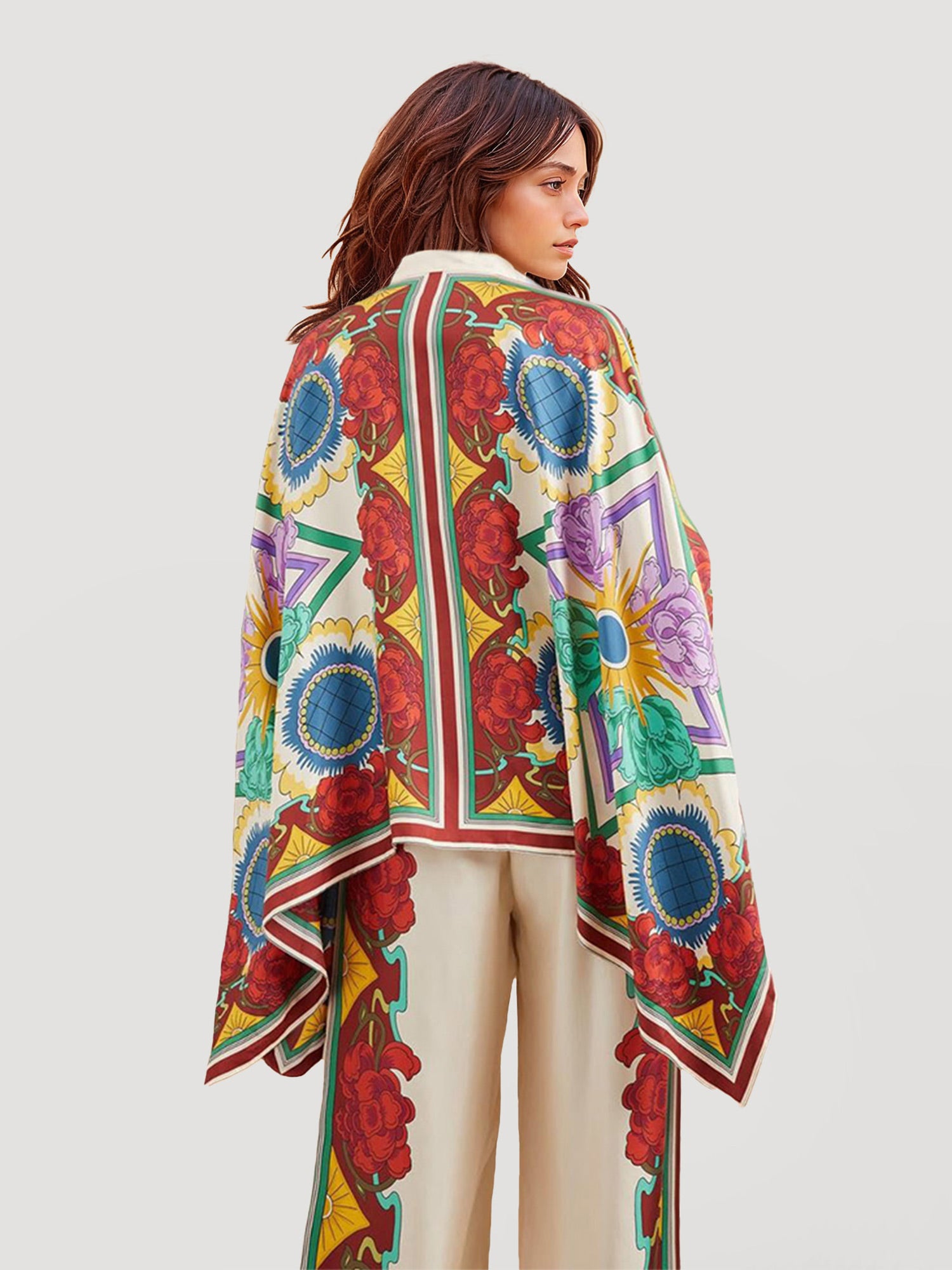 Tropical Floral Print Relaxed Shirt