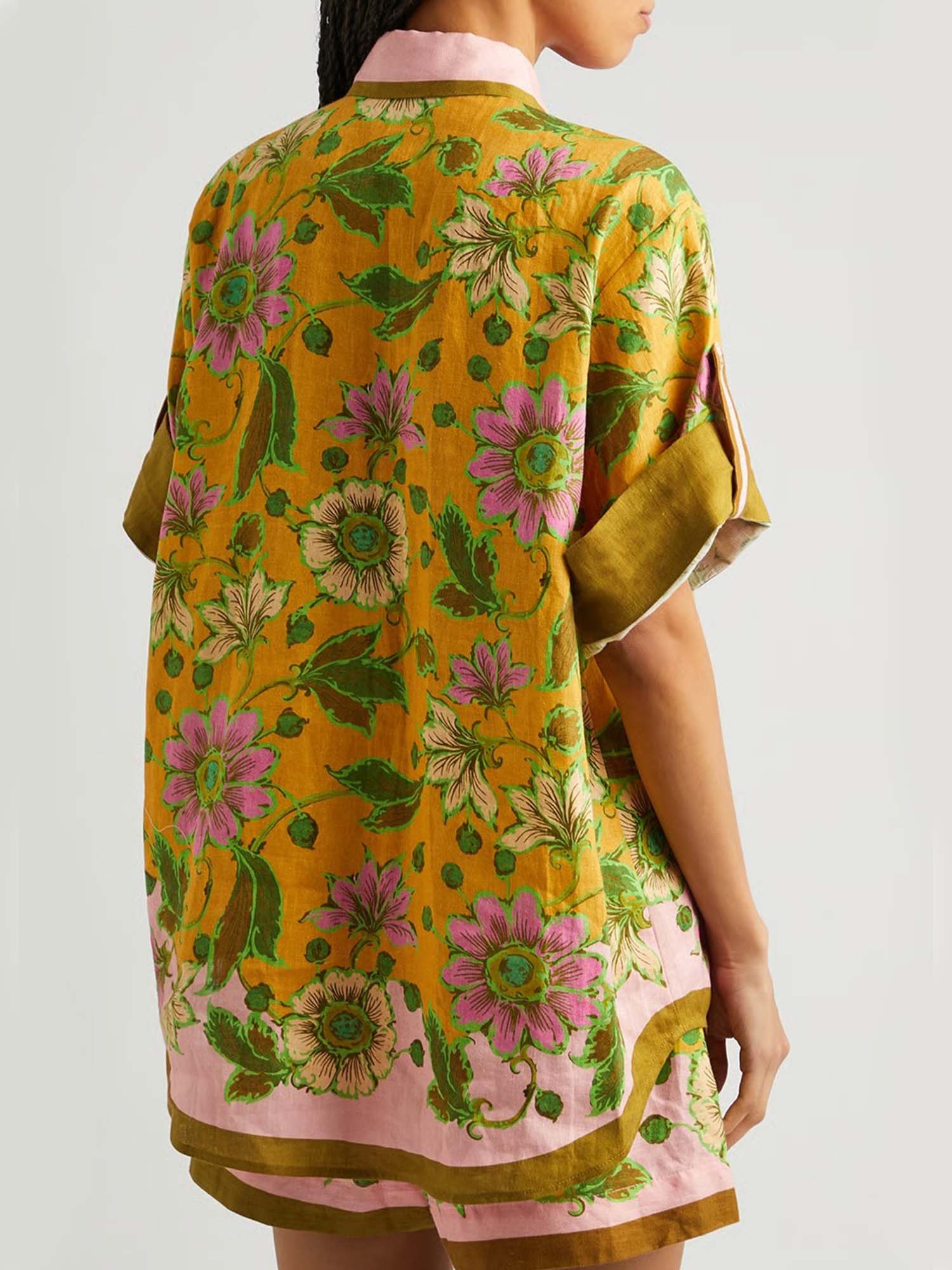 Tropical Botanical Shirt & Shorts Set