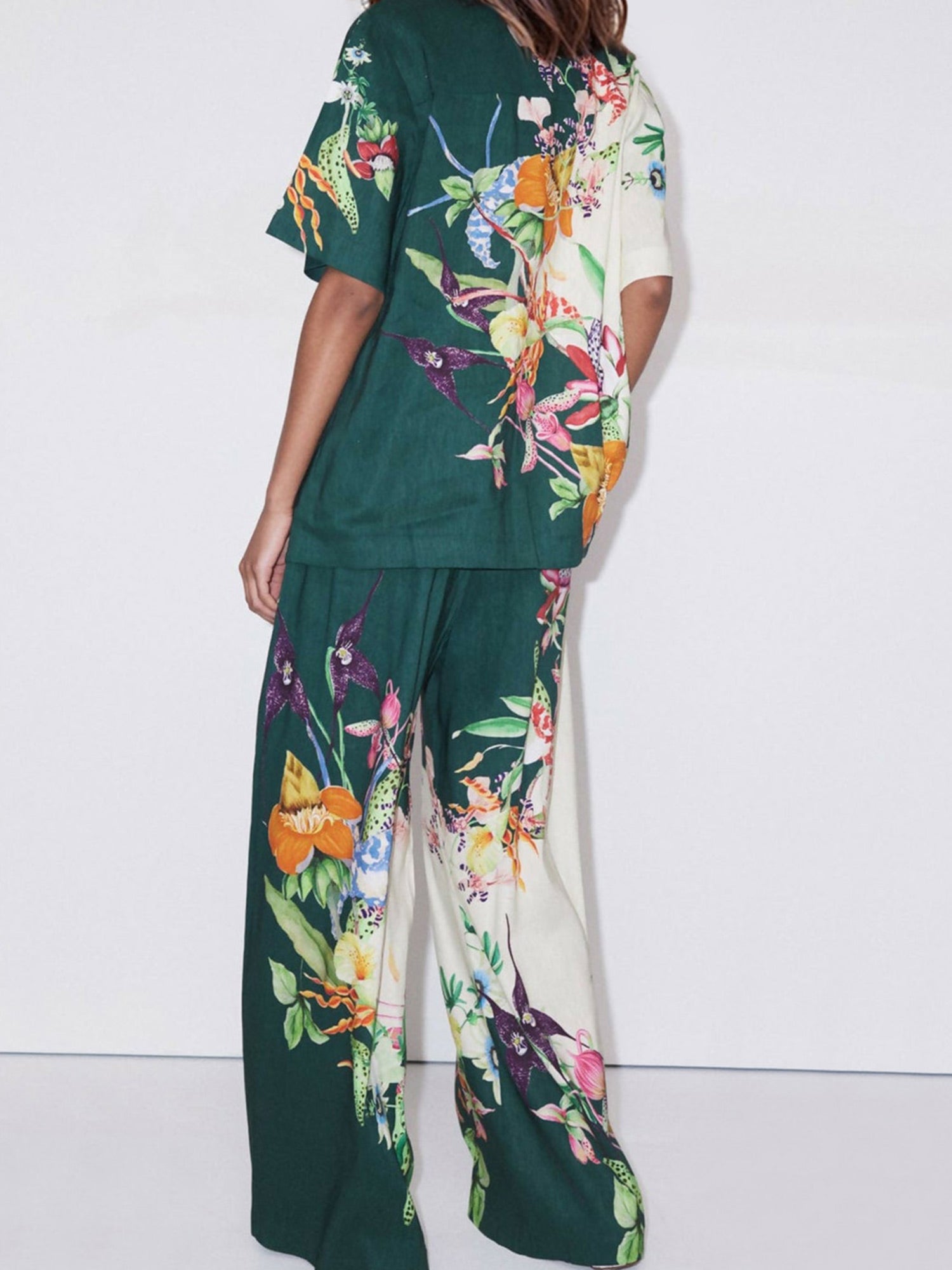 Floral Print Wrap-Front Shirt