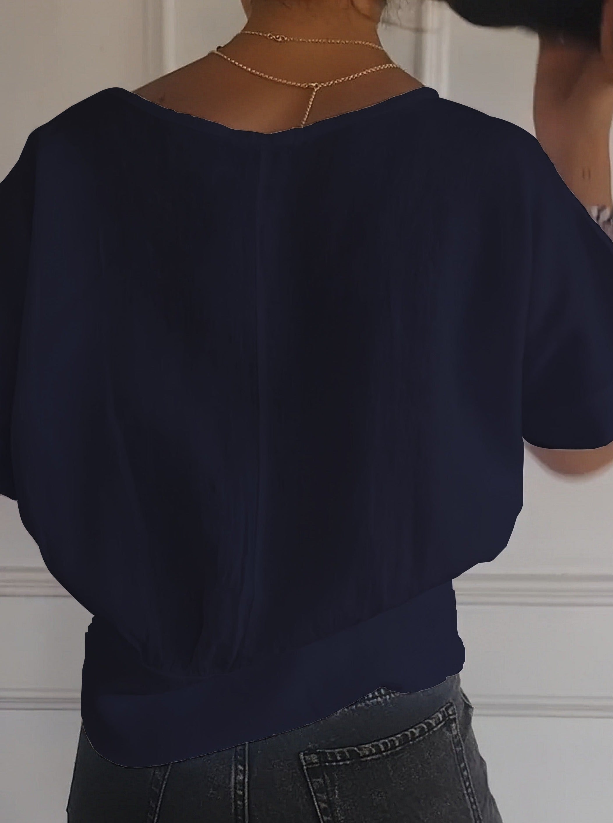 2024 Ladies V-neck Short Sleeve T-shirt