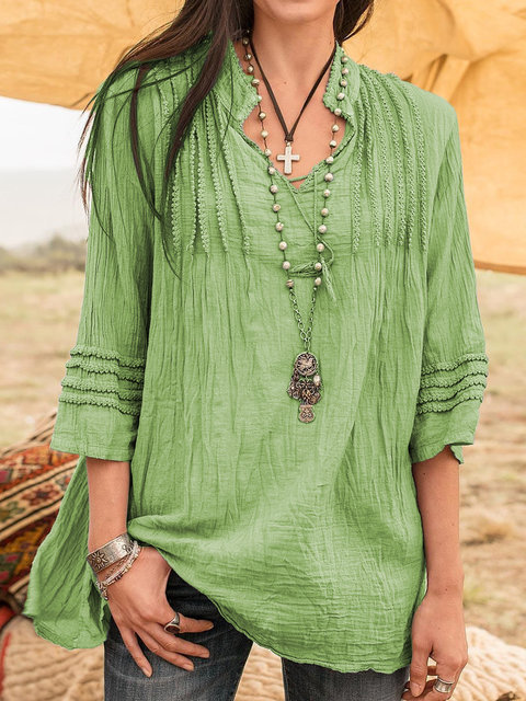 Boho Guipure Lace Shirts 