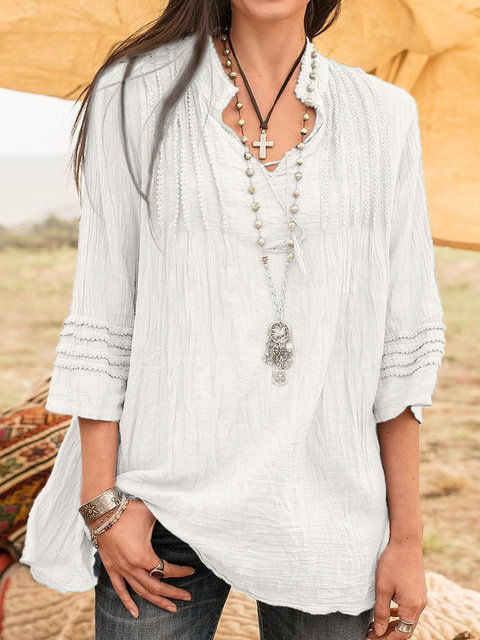 Boho Guipure Lace Shirts 