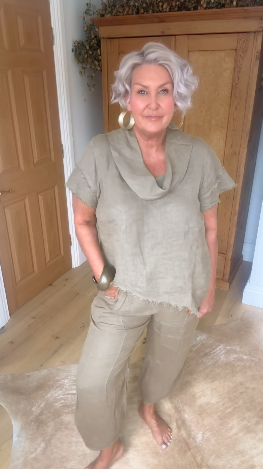 Woman's Casual Cotton linen Suit