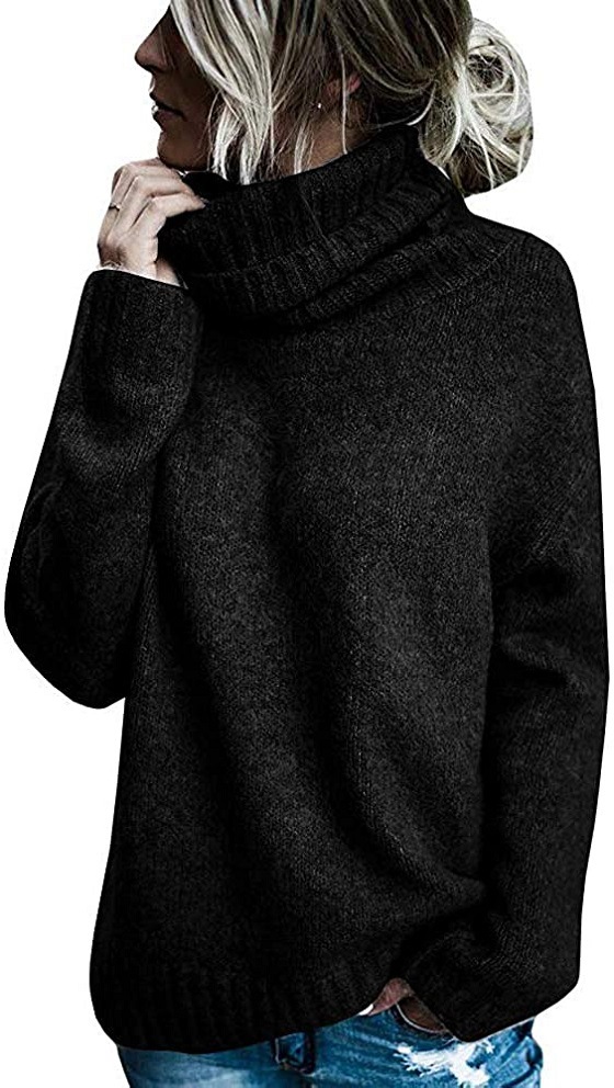 2024 Core yarn turtleneck long-sleeved pullover knit sweater