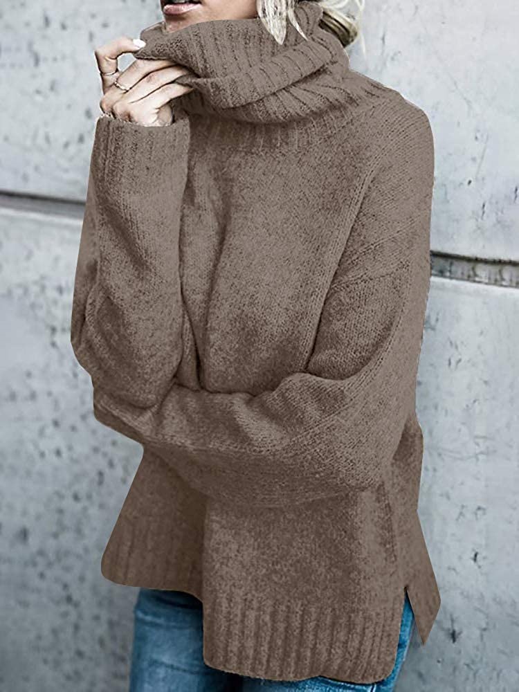 2024 Core yarn turtleneck long-sleeved pullover knit sweater