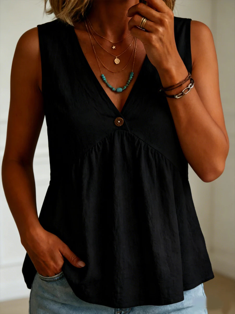 2026 Casual and Elegant Button-Down V-Neck Multi-Color Shirt