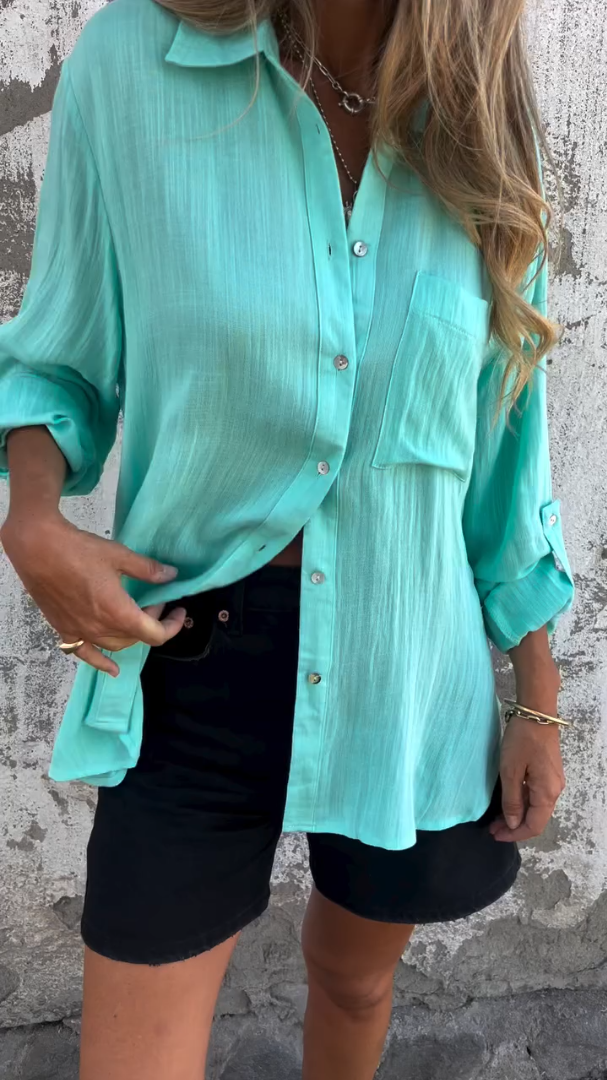 Women's Casual Cotton and linen shirt