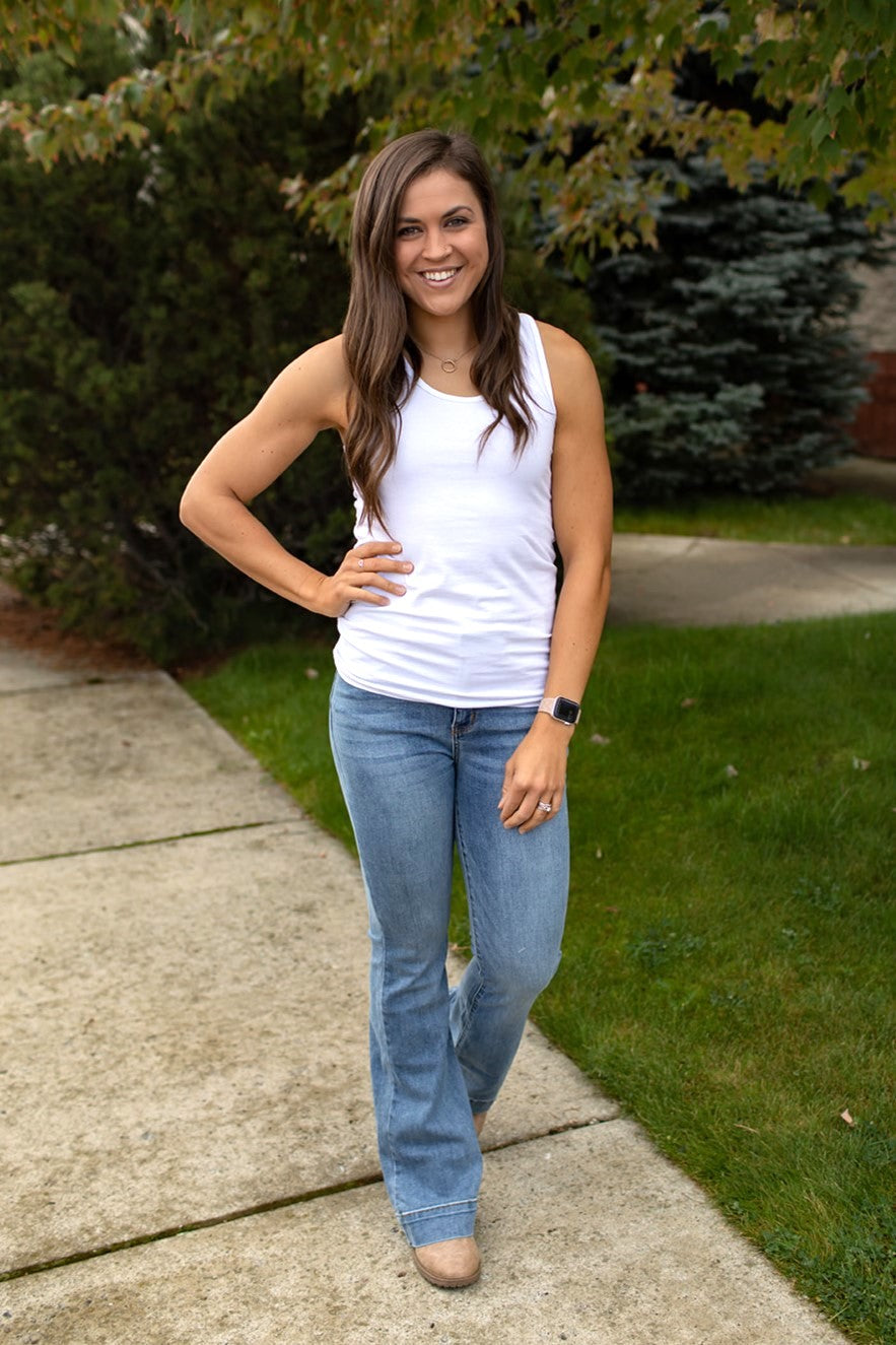 Judy Blue Mid Rise Trouser Flare Jeans (0-24)