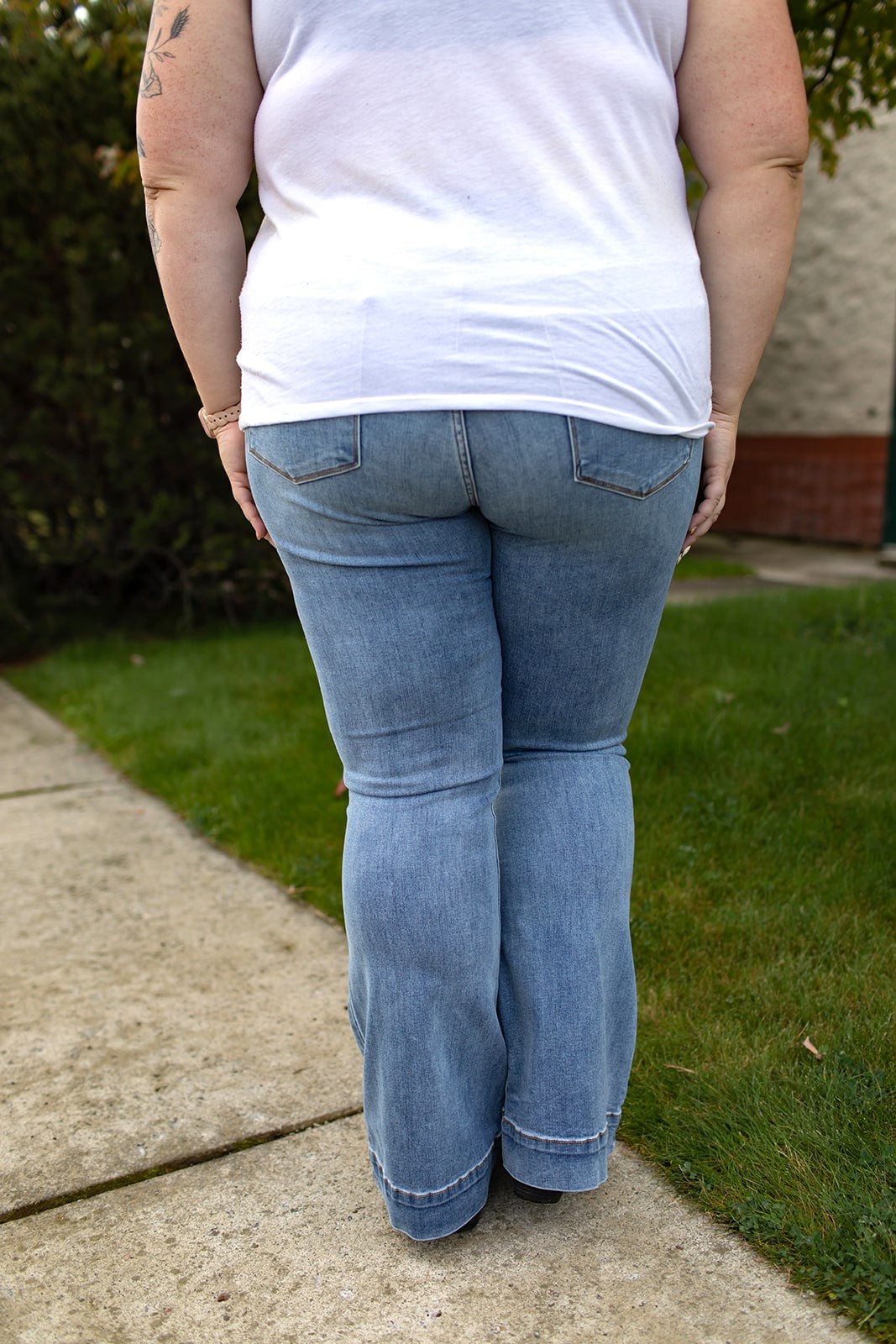 Judy Blue Mid Rise Trouser Flare Jeans (0-24)