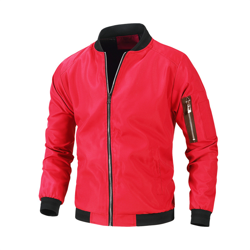 HOT SALE🔥Men's bomber jacket, lightweight, casual, windproof, zip-up, with pockets.
