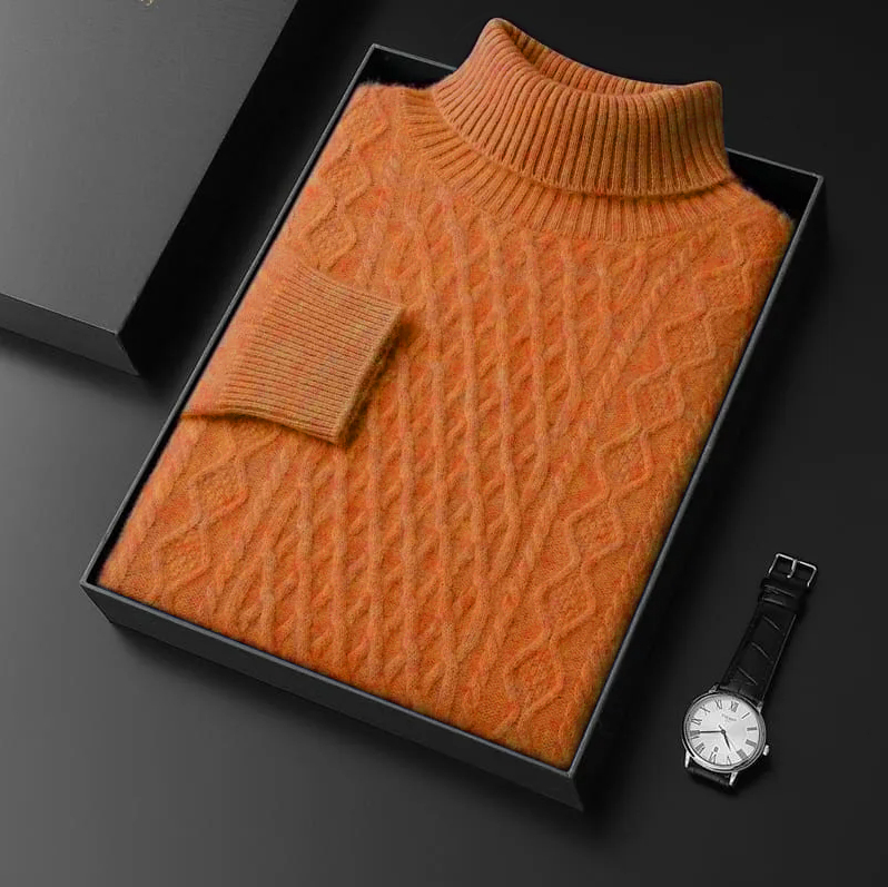 Men's Turtleneck Cashmere Knit Sweater