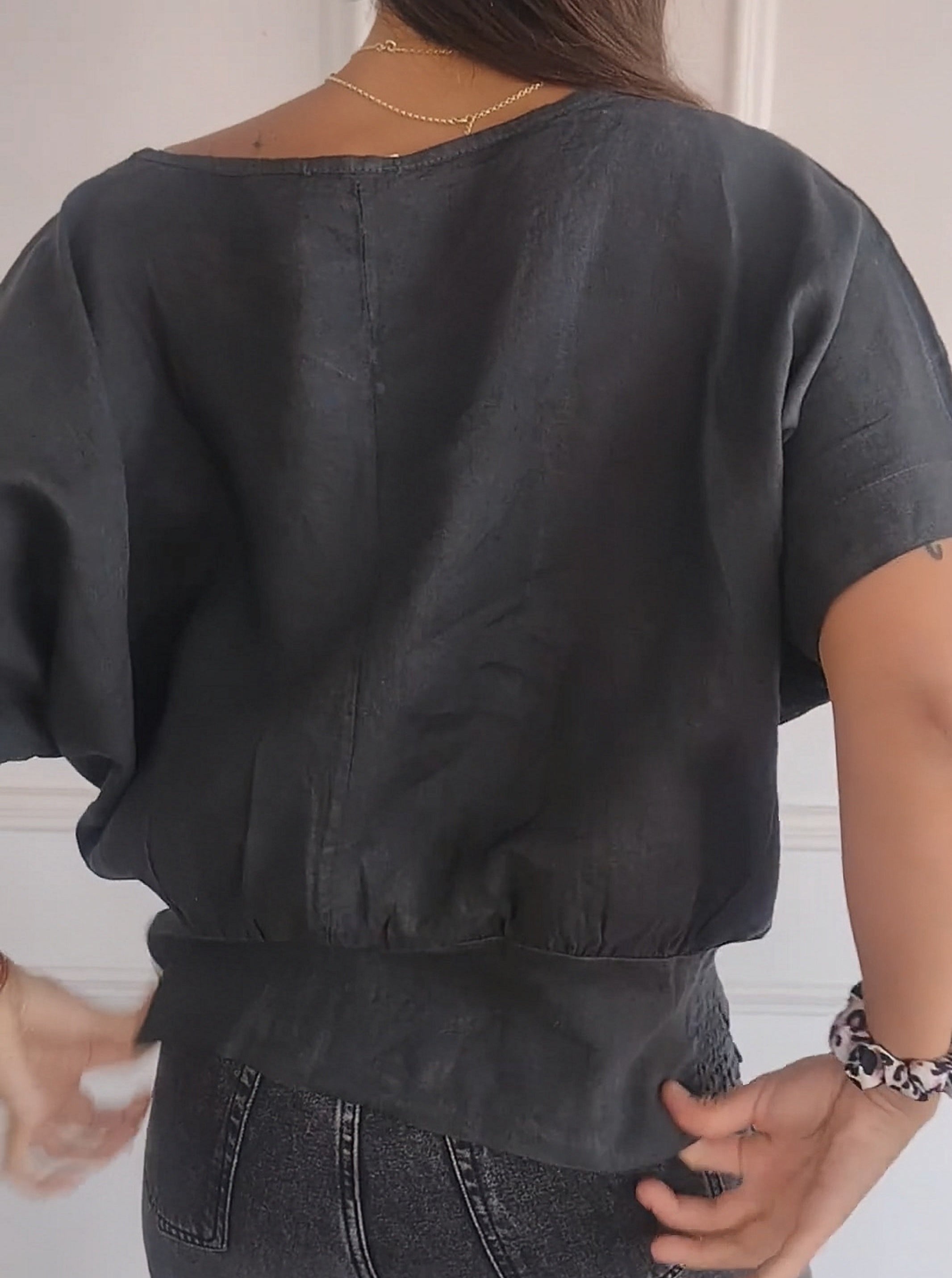 2024 Ladies V-neck Short Sleeve T-shirt