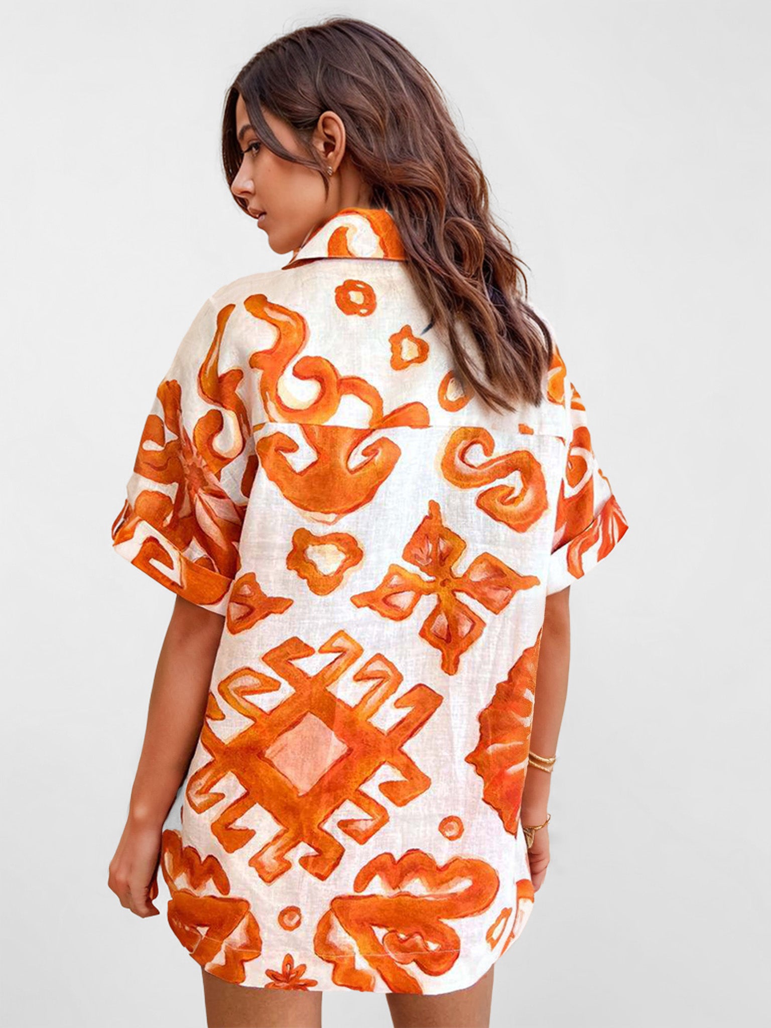 Sunset Swirl Print Two-Piece Set