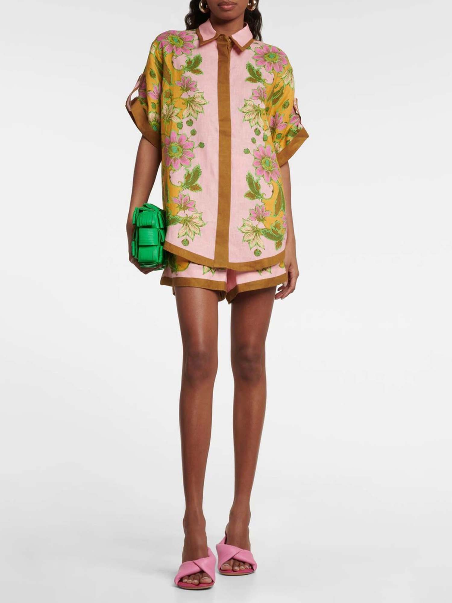 Tropical Botanical Shirt & Shorts Set