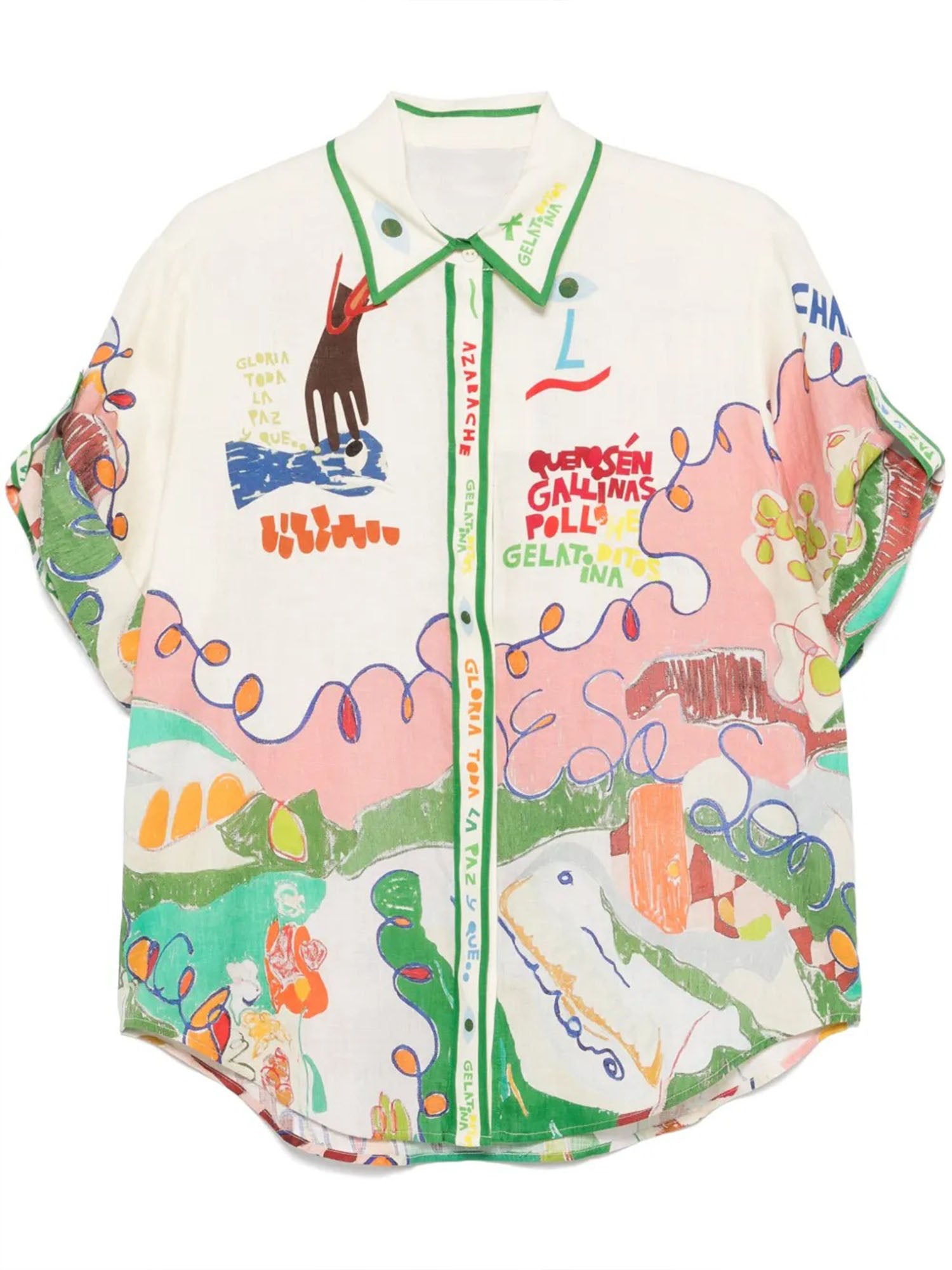 Retro Doodle Print Short Set