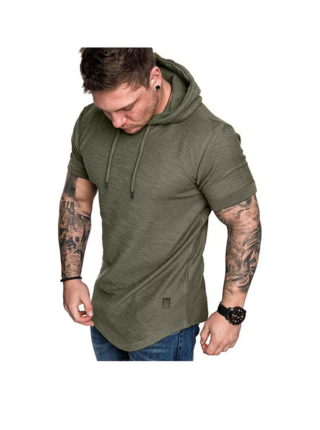 Men's Textured Solid Color High Quality Pullover Hoodies Soft Breathable