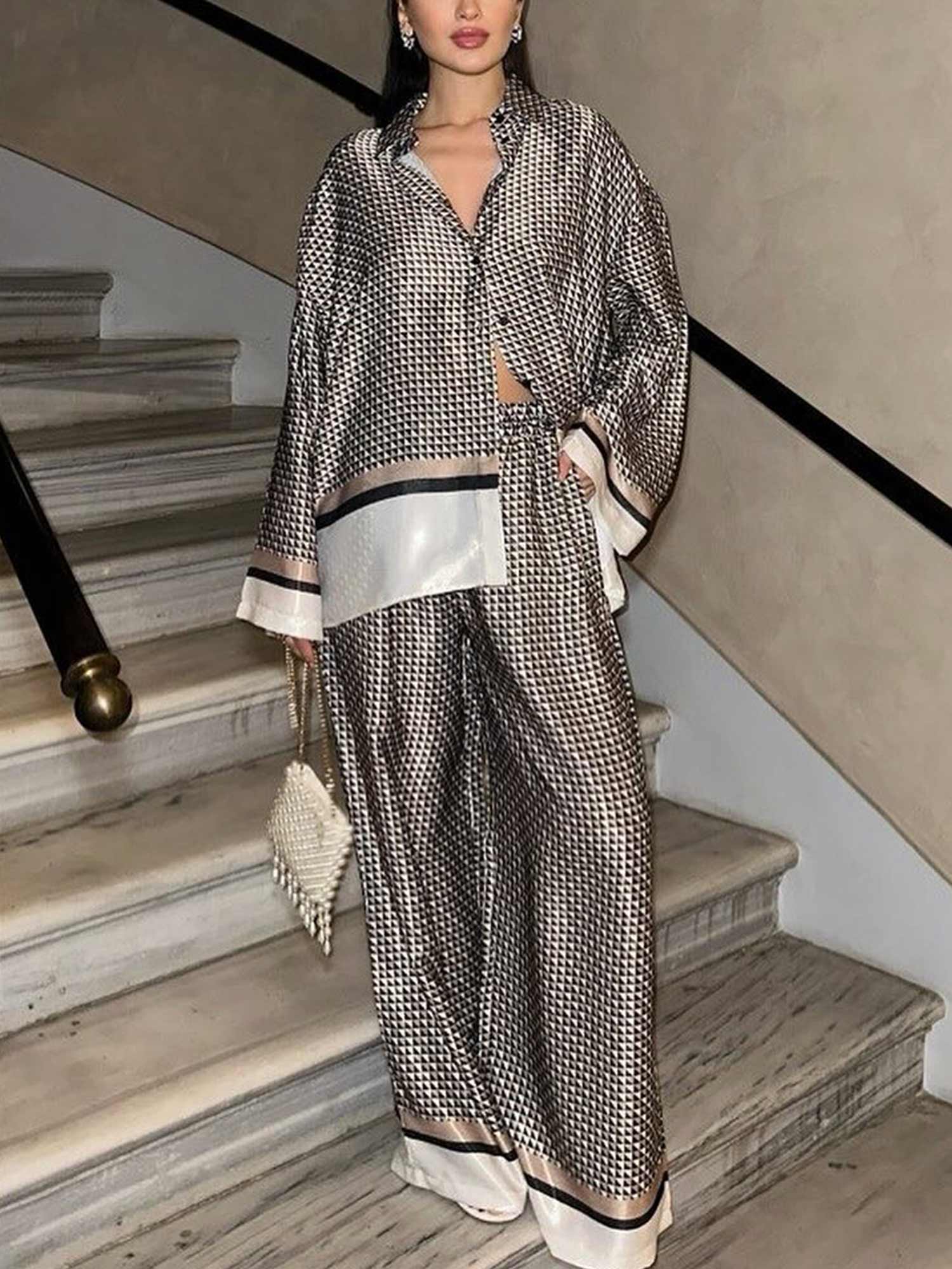 Midnight Elegance Satin Shirt