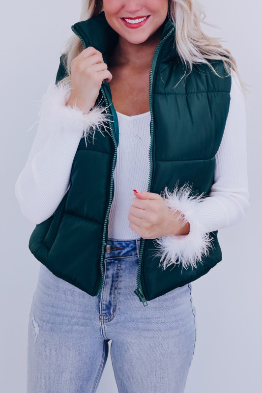 Casual solid color cotton vest jacket