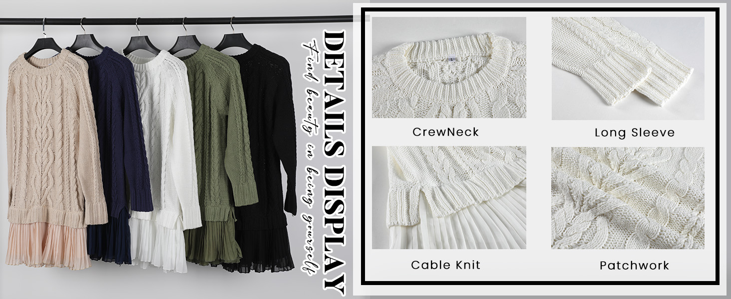 details of knit dress