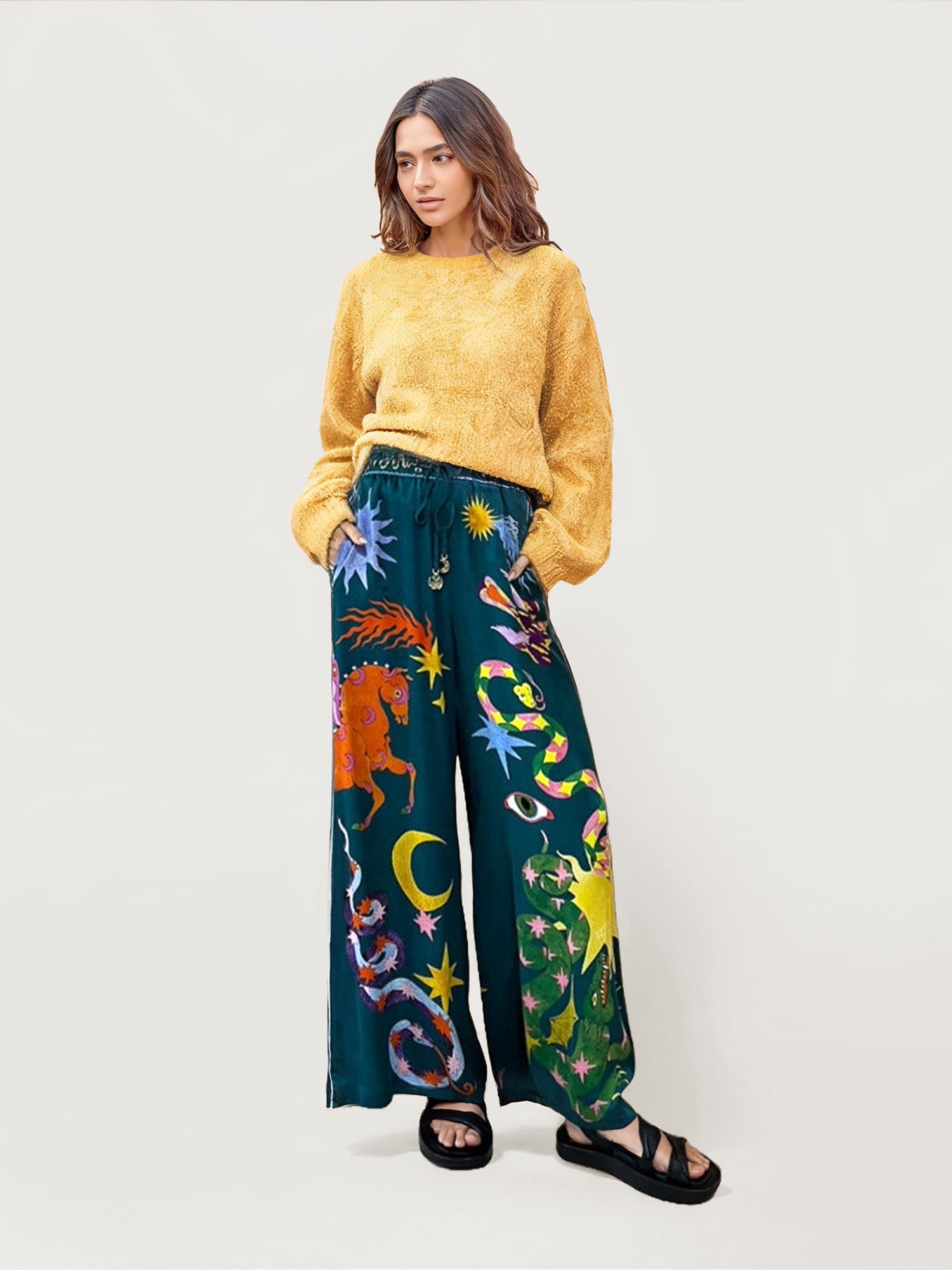 Mystic Night Wide-Leg Pants