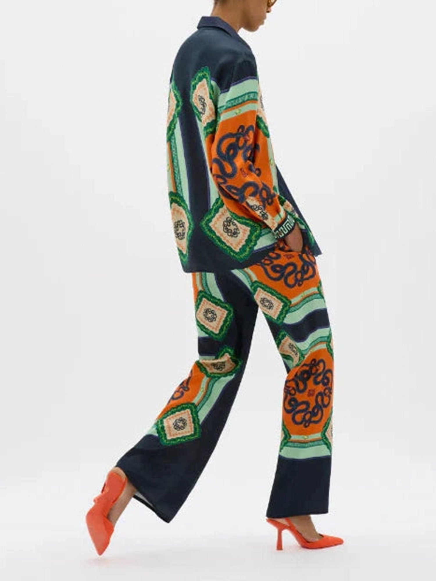 Vibrant Mosaic Print Shirt