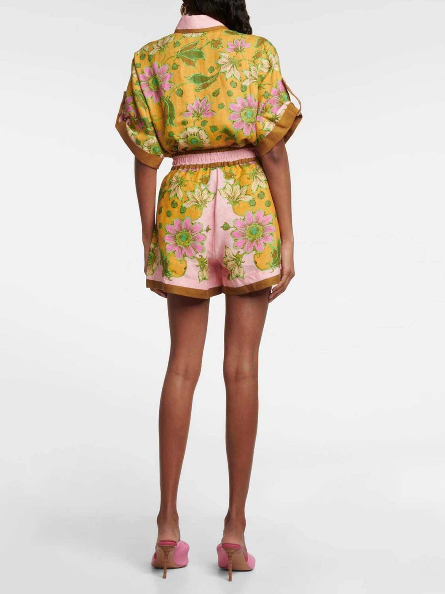 Tropical Botanical Shirt & Shorts Set