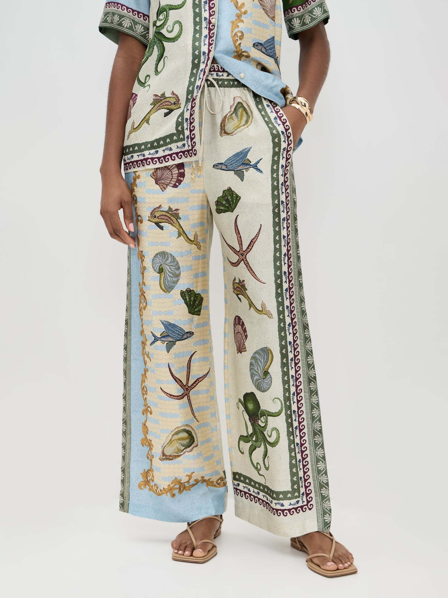 Ocean Odyssey Wide-Leg Pants