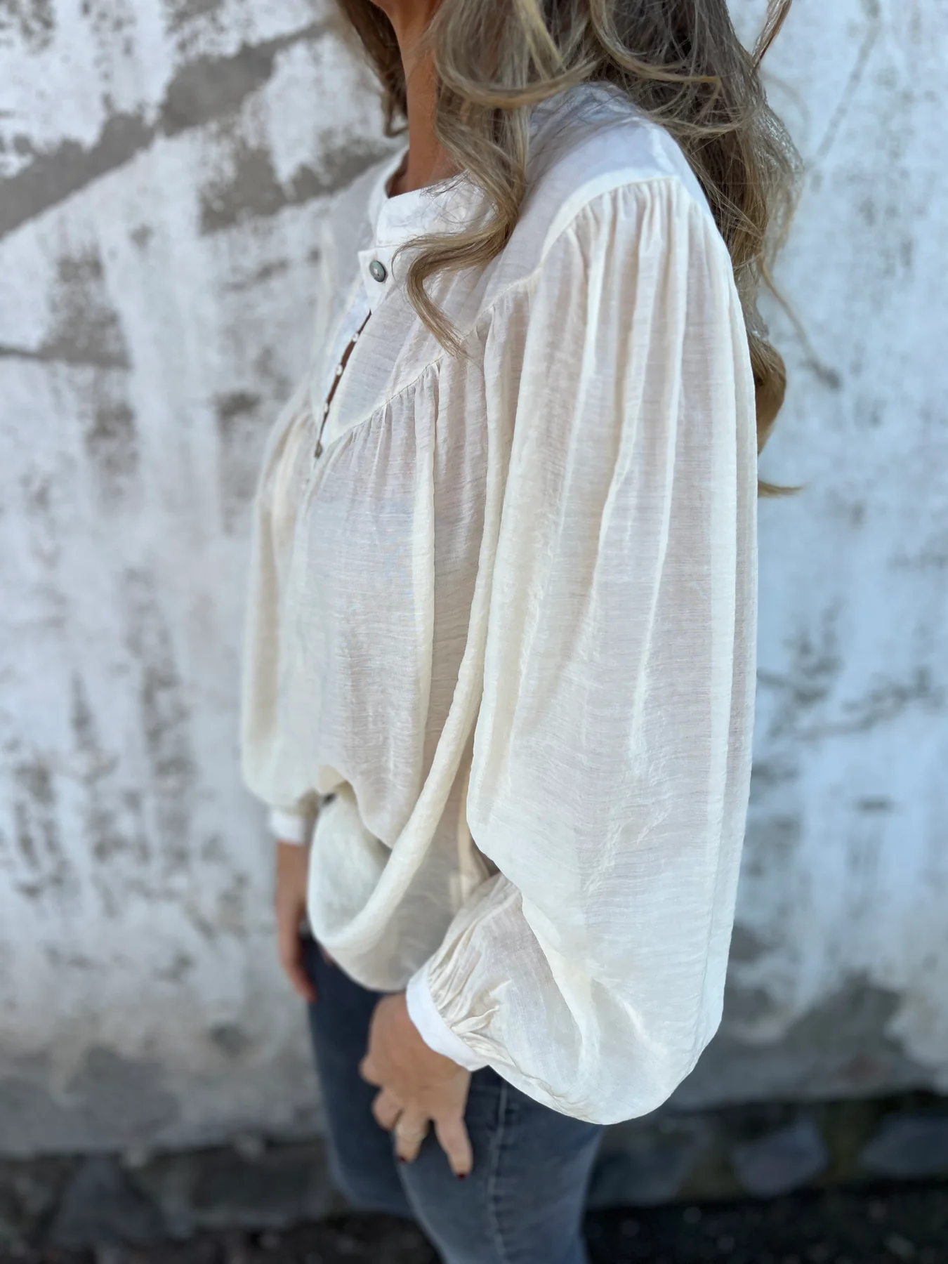Casual Ice Silk Button Top