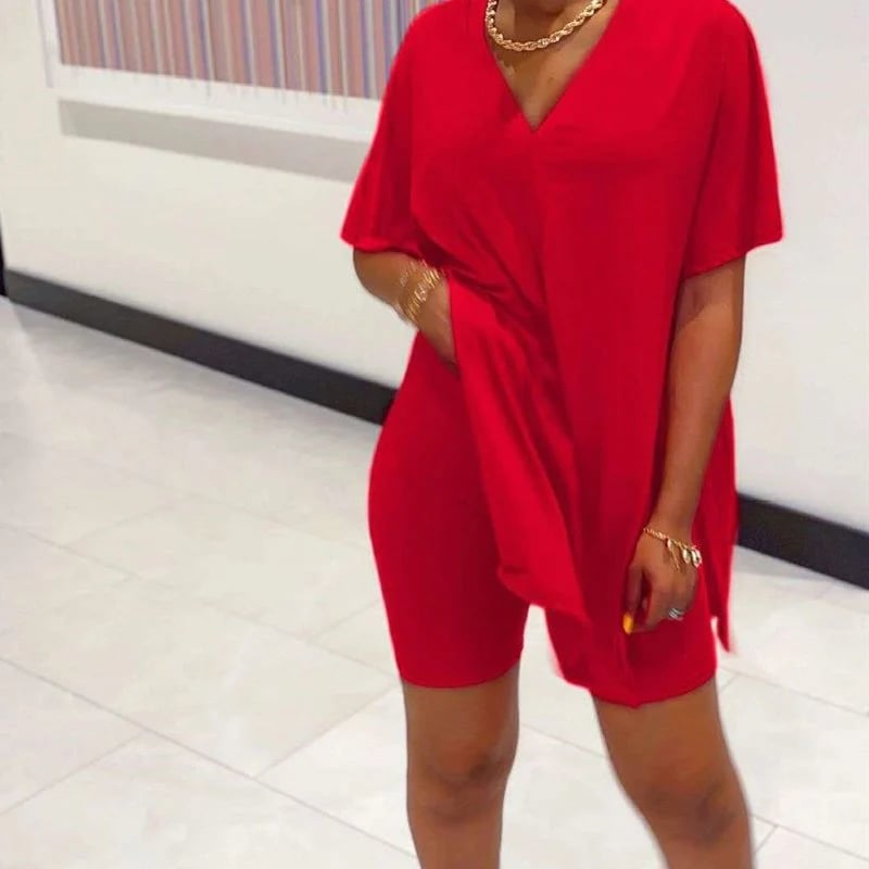 💃NEW V-Neck Tops & Shorts Set💗