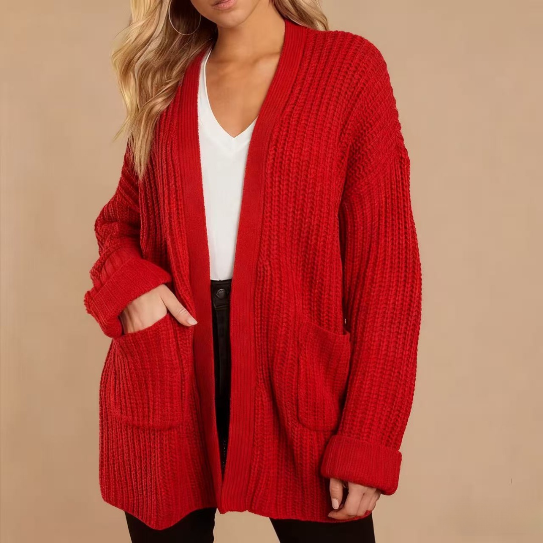 2025 🔥Women's Loose mid-length knitted cardigan
