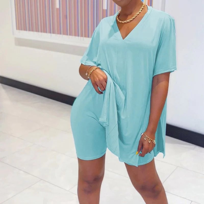 💃NEW V-Neck Tops & Shorts Set💗