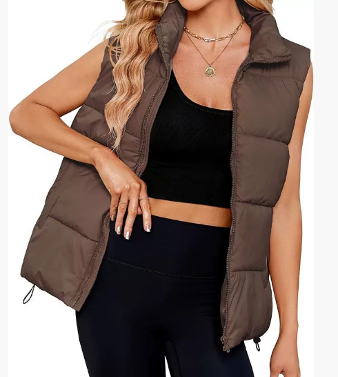 2025 Women's New Sleeveless Stand Collar Warm Velvet Vest Jacket