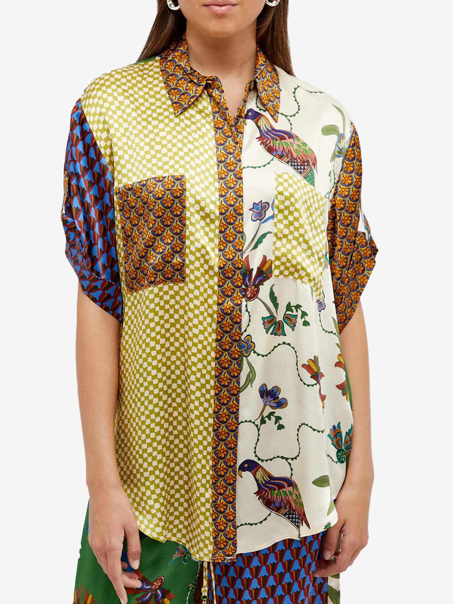 Birdsong Contrast Print Shirt