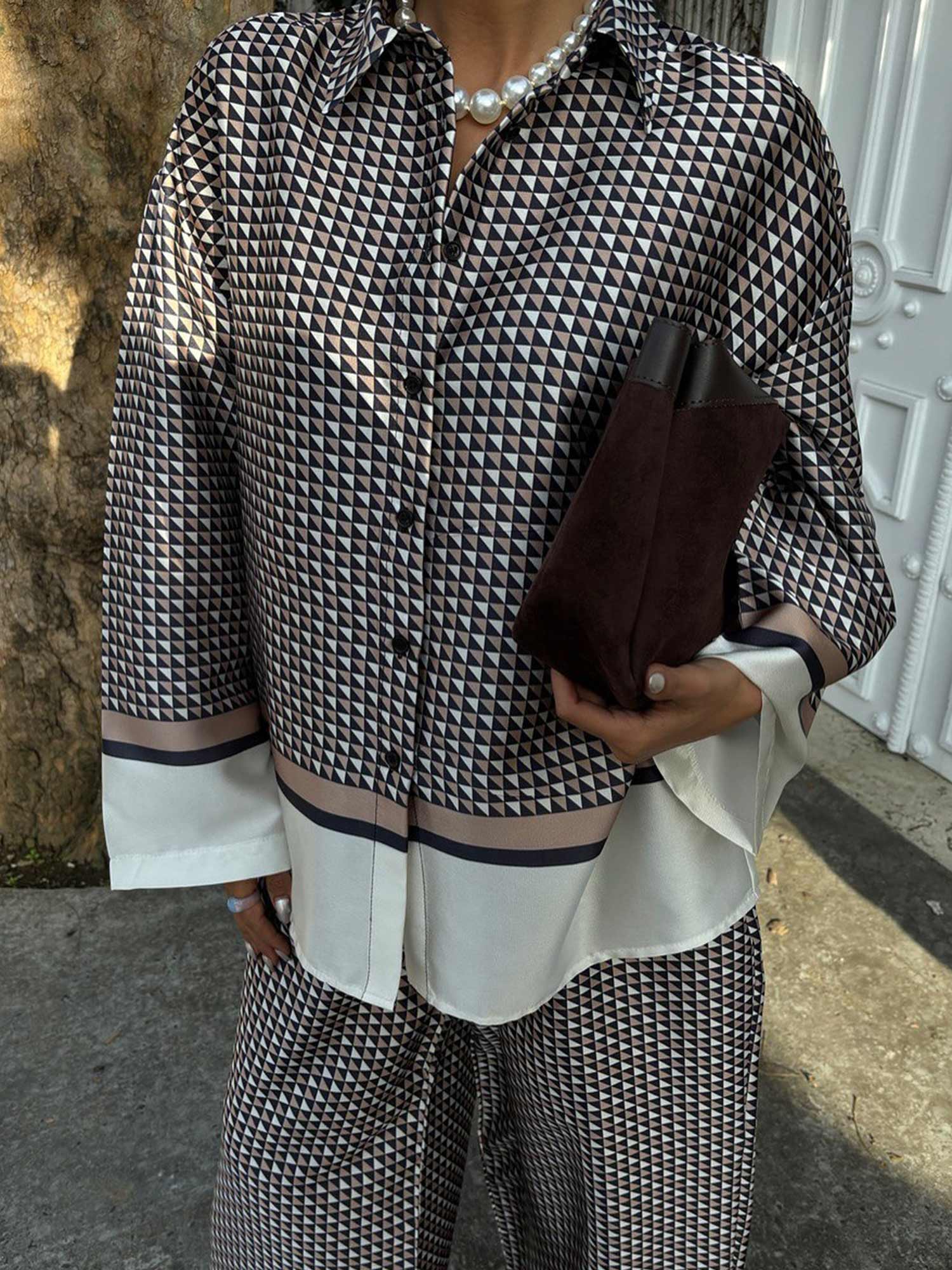 Midnight Elegance Satin Shirt