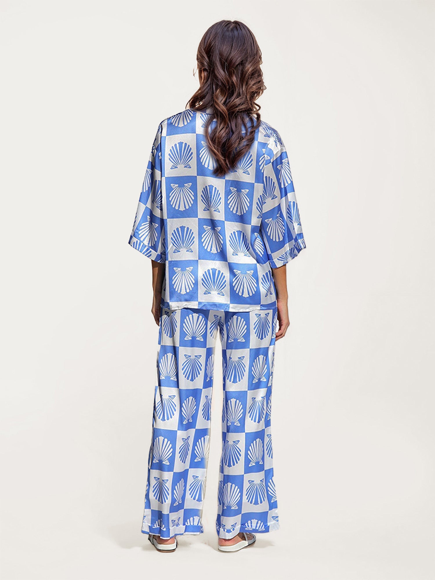 Seashell Dreams Oversized Button-Down Shirt