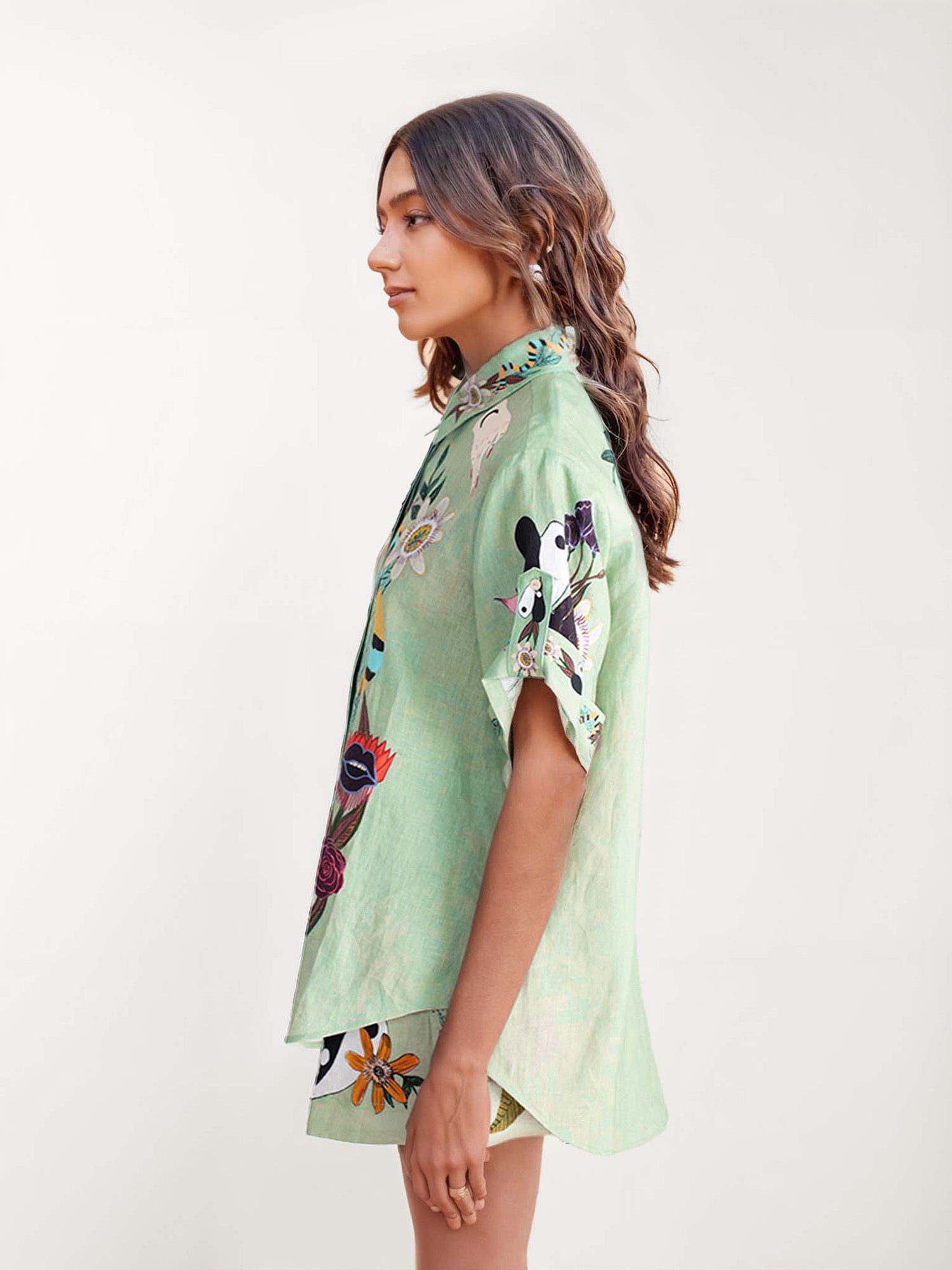 Botanical Dream Embroidered Two-Piece Set