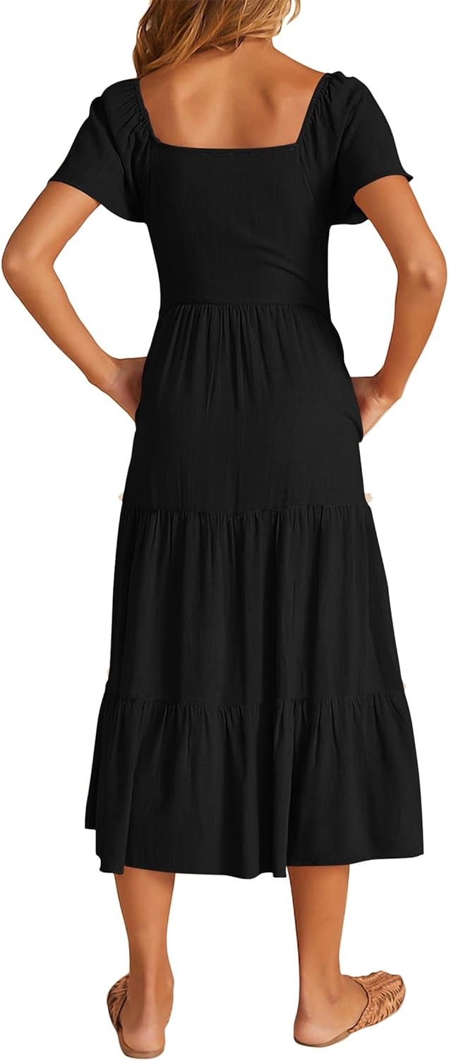 Linen Layered Pocket Sundress