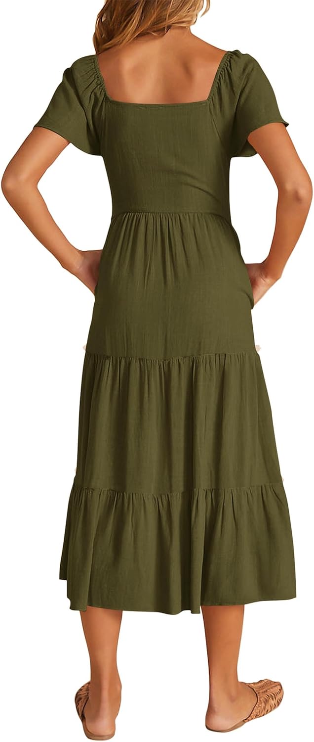 Linen Layered Pocket Sundress