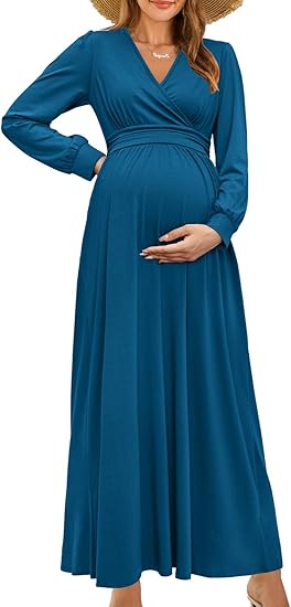 2025✨ Elegant Loose Wrap V-Neck Maxi Dress