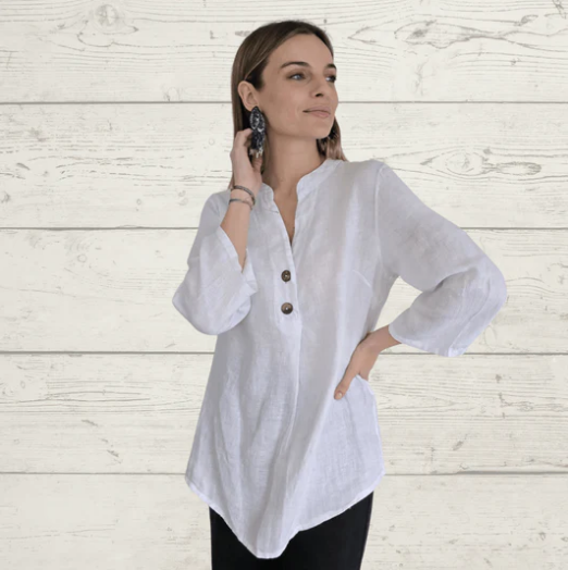 Casual Loose Two Button Shirt