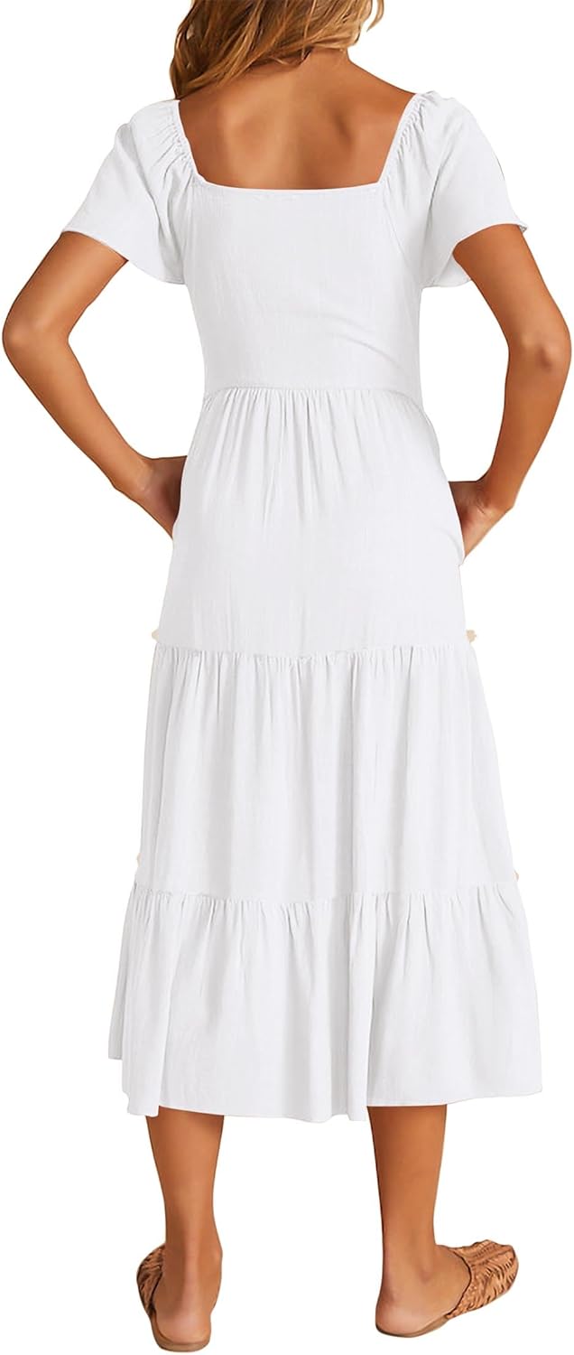 Linen Layered Pocket Sundress