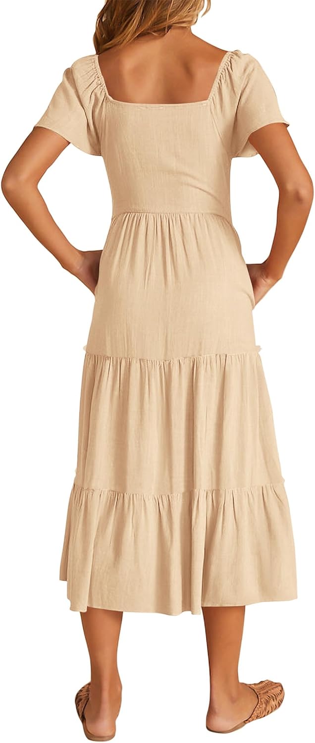 Linen Layered Pocket Sundress