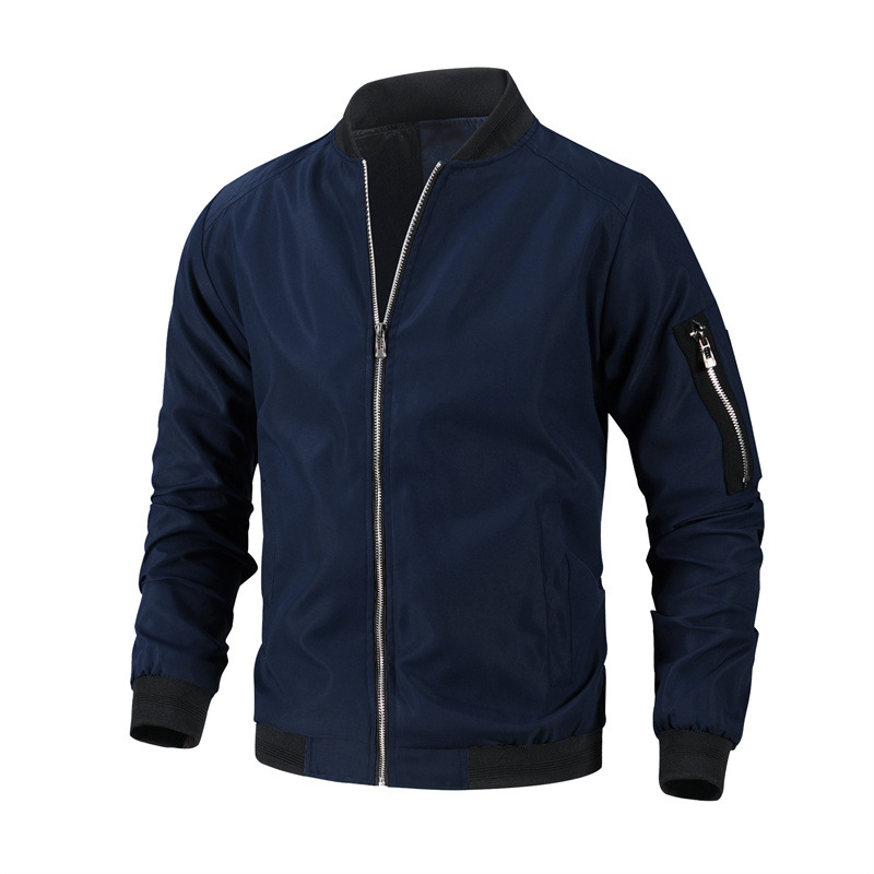 HOT SALE🔥Men's bomber jacket, lightweight, casual, windproof, zip-up, with pockets.