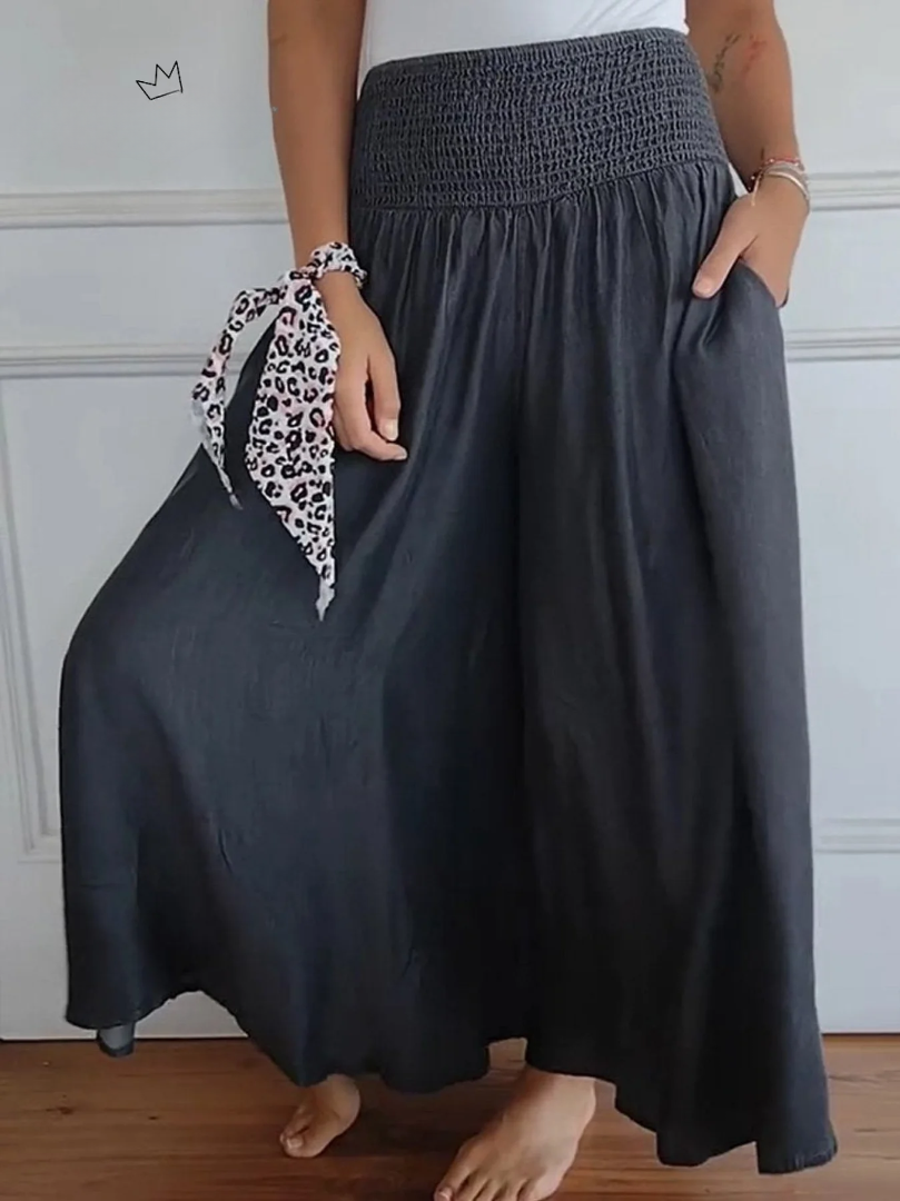 Women's loose wide-leg elastic pants