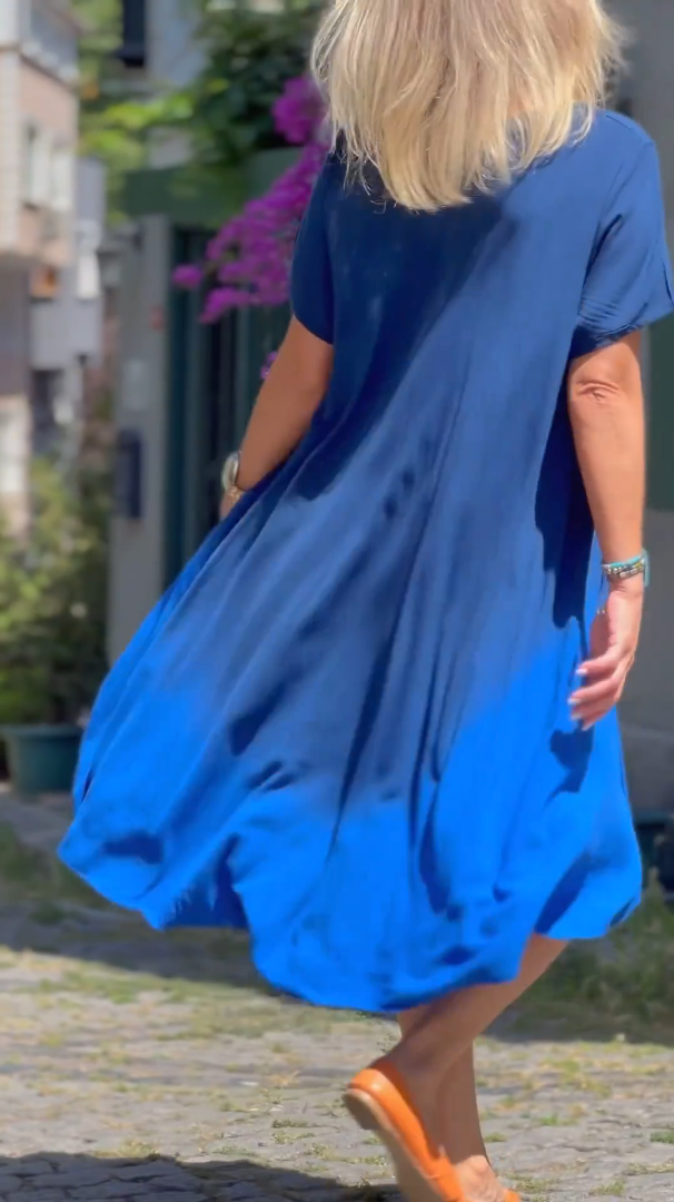 Woman's cotton casual gradient dress-Buy 2 get free shipping