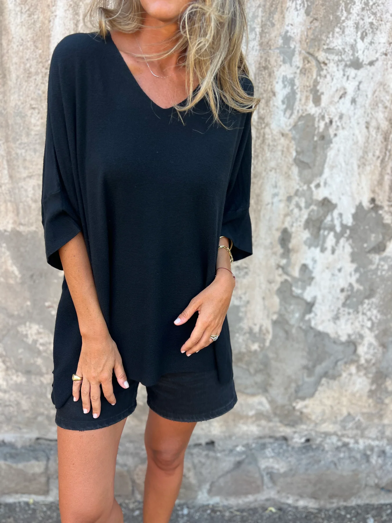 Women's Three Quarter Sleeves Casual  Sweater