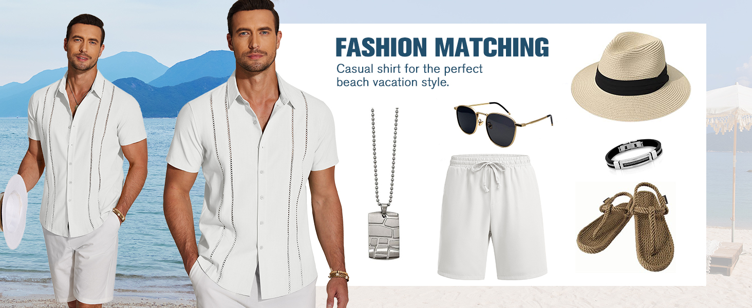 mens untucked shirts short sleeve